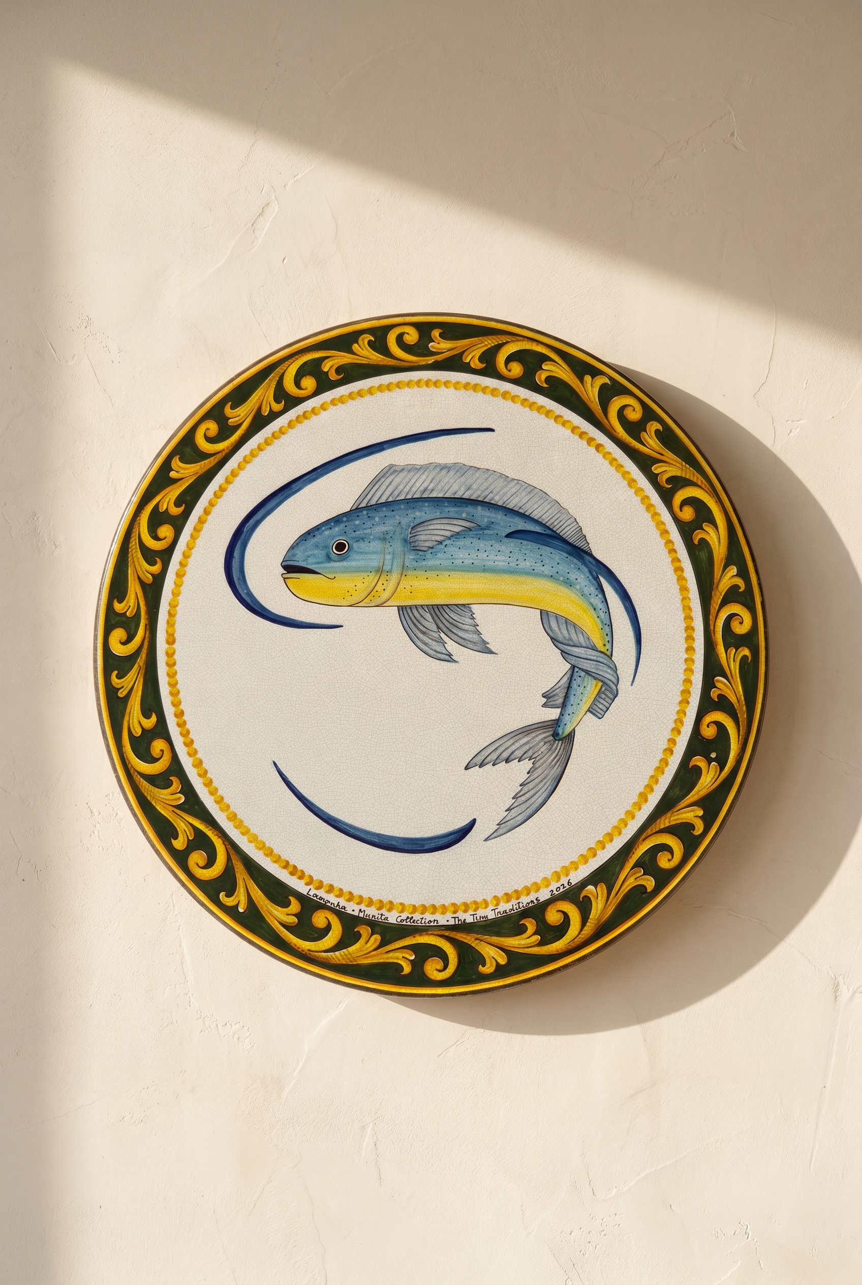 Lampuka hand-painted plate design