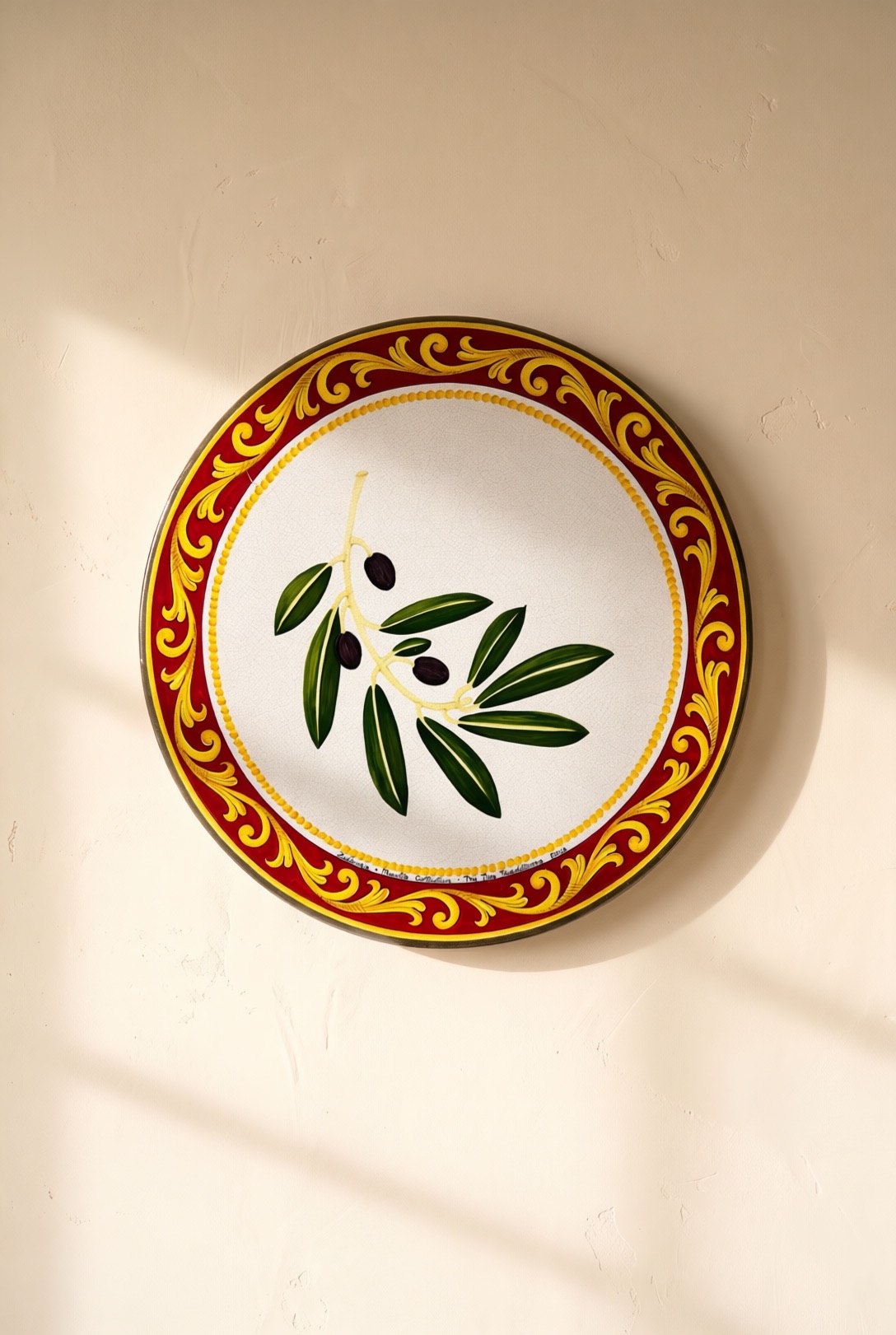 Zebbuġa hand-painted plate design